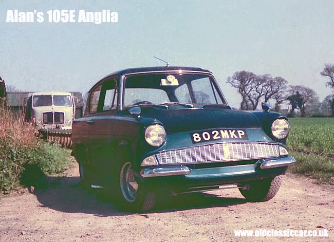 colour photo of a Ford Anglia 105E