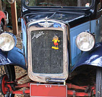 Mickey Mouse on the front of an Austin 7