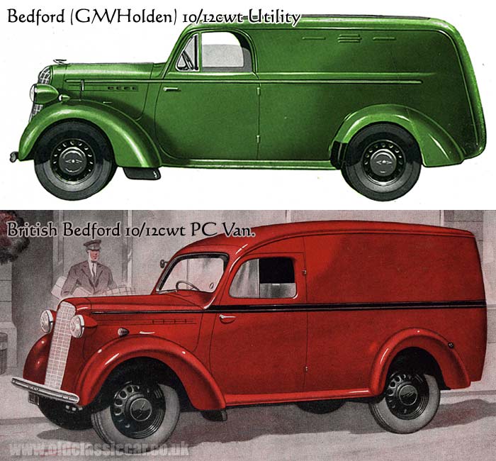 Australian and British Bedford vans