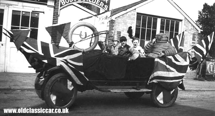 Ford car with passengers on board