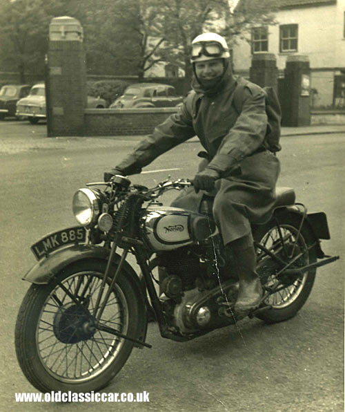 A 1950s' Norton motorcycle