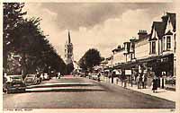 Postcard of Rugby high street