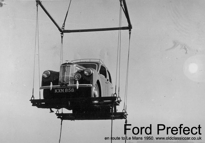 Ford gets lifted onto the ferry
