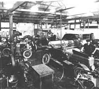 Vintage car workshop