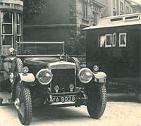 1920s Daimler and early Eccles caravan