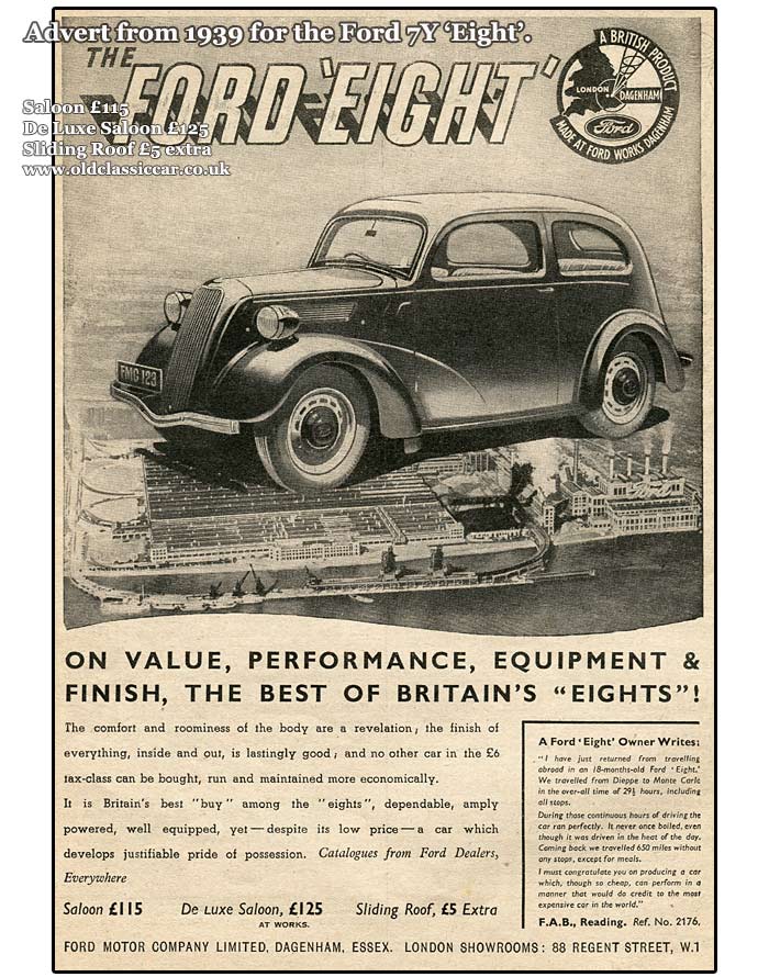 1939 advertisement for the Ford 7Y